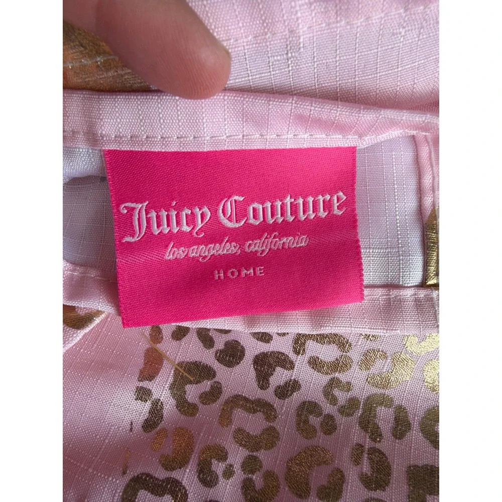 Juicy Couture Home Pink Gold Foil Heart Crown Butterfly Tablecloth Y2K Glam